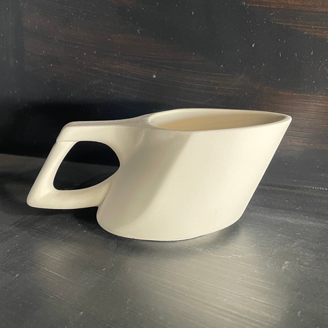 Mod Vintage Angled Tea Cup & Saucer